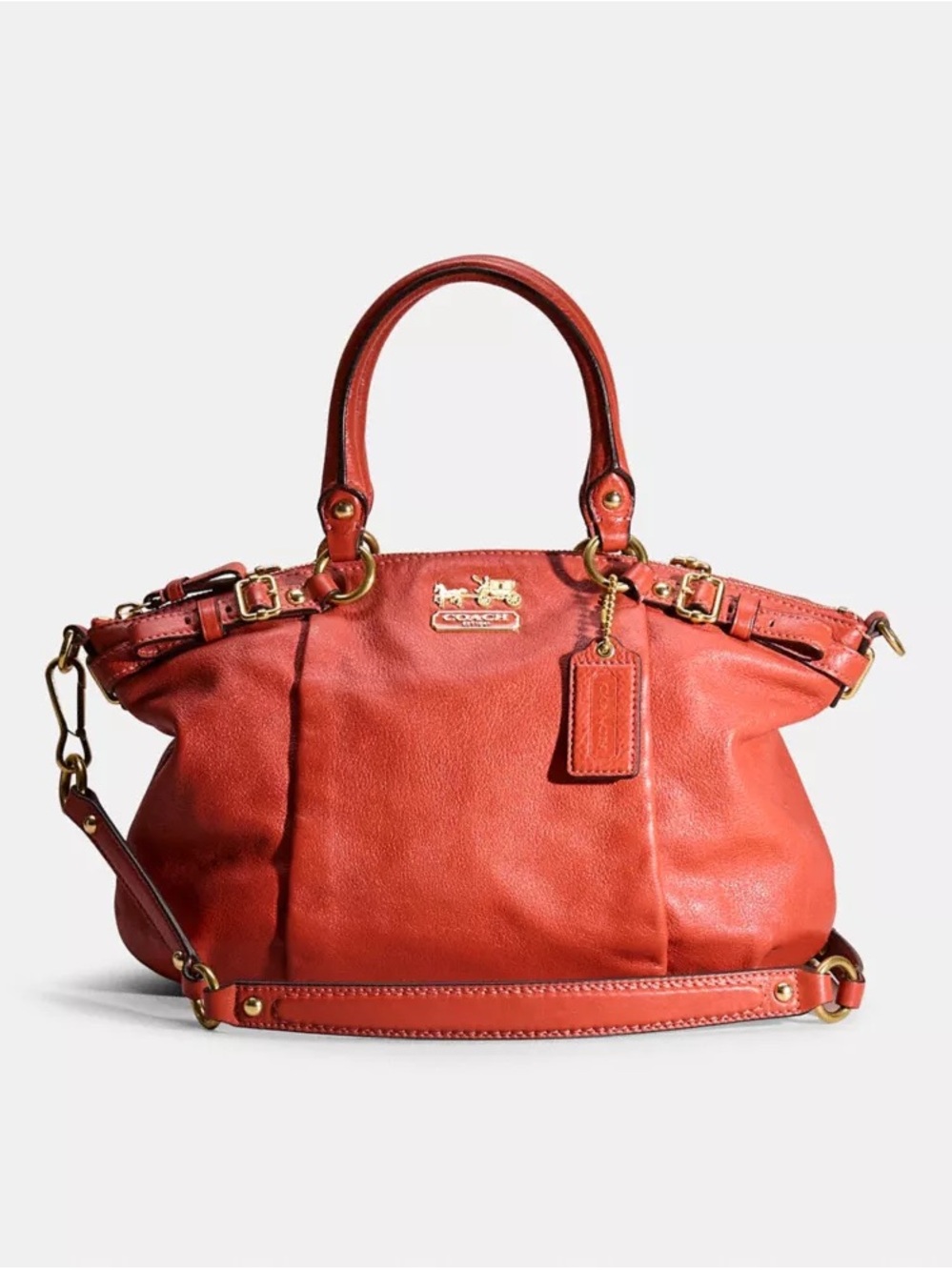 Coach Madison Sophia Bag Burnt Orange Purse  Handbag